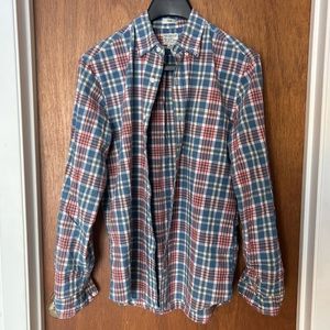 J. Crew Flannel Shirt Slim Secret Wash Cotton